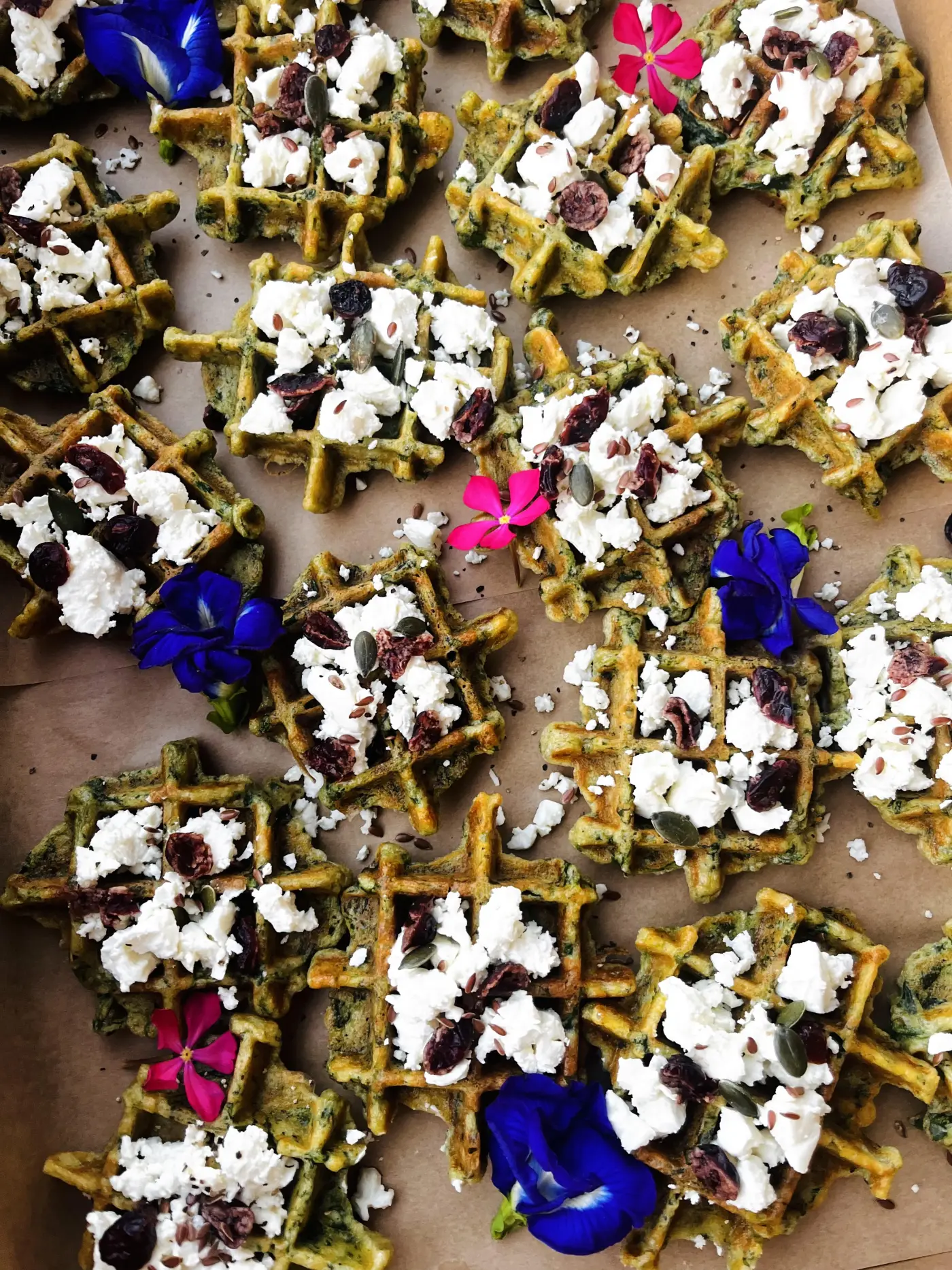 Gaufre Salée Épinards Féta