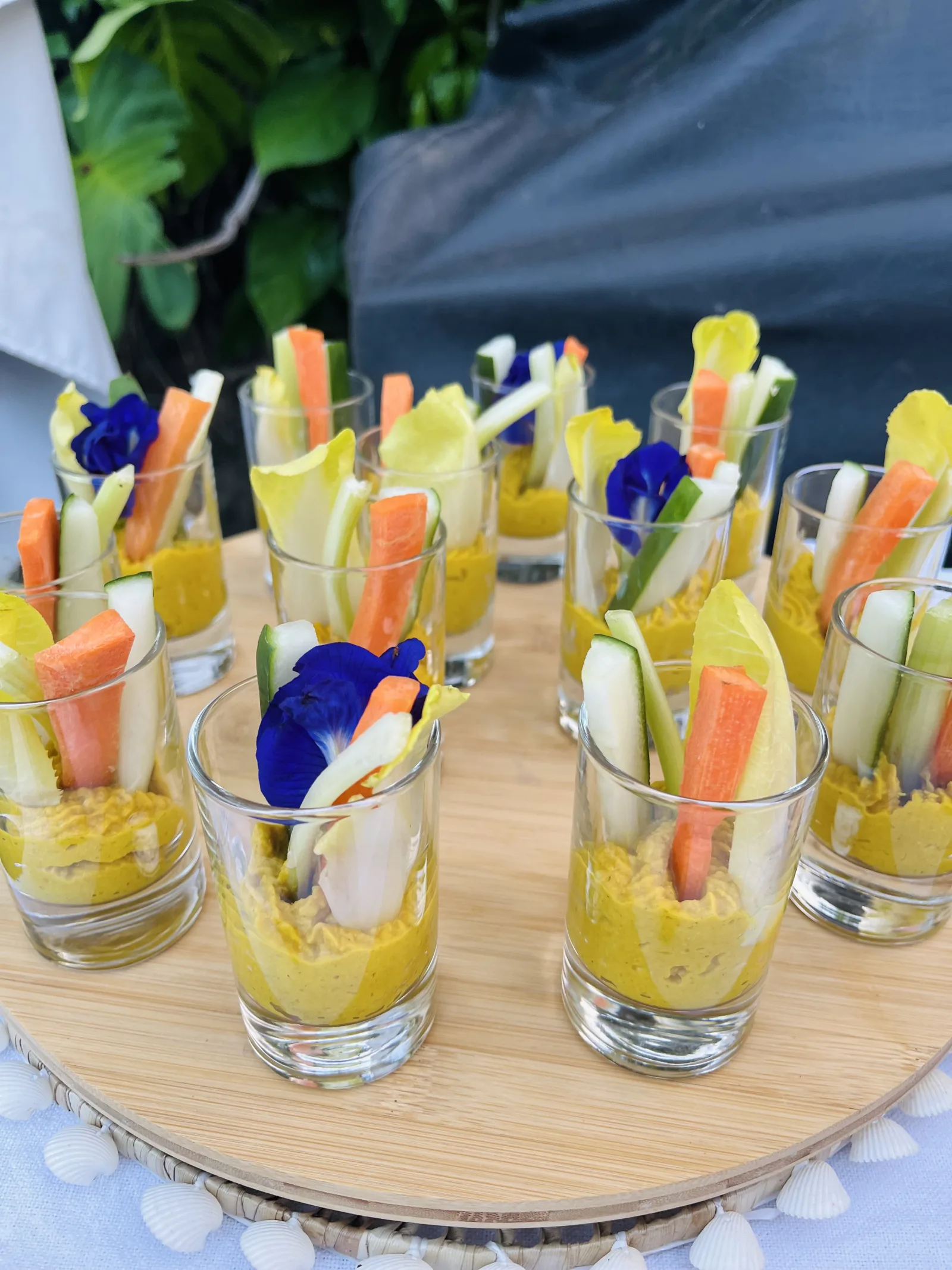 Verrines Houmous Crudités